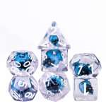LOT DE 7 DES RESINE GAMME INSERT - EN BOITE - CRANE BLEU