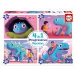 PUZZLE EVOLUTIF DINOS SYMPATHIQUES 20+40+60+80