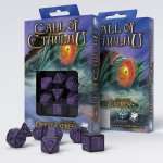 COC HORROR ON THE ORIENT EXPRESS BLACK & PURPLE DICE SET (7) Q WORKSHOP