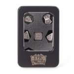 LOT DE 7 DES METAL 14MM (BOITE METAL) - OUTLINED BRONZE