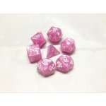 SET DE DES ROSE NACRE
