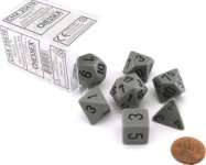 SET DE 7 DES - GRIS/NOIR