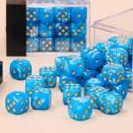 LOT DE 36 DES 12MM BLEU