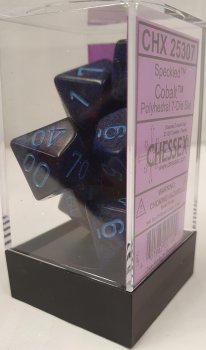 SPECKLED DICE SET - COBALT