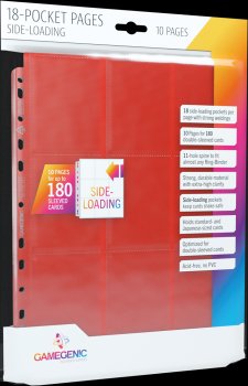 10 FEUILLES DE CLASSEURS GAMEGENIC ROUGE