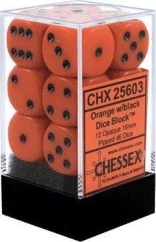 12D6 16MM ORANGE/NOIR