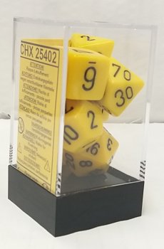 OPAQUE DICE SET - YELLOW/BLACK