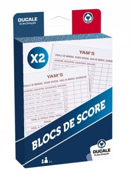 2 BLOCS DE SCORE POUR YAM’S / YATZEE