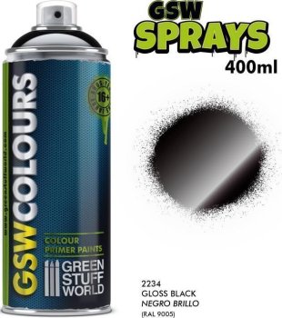SPRAY Couleurs Noir Brillant 400ml