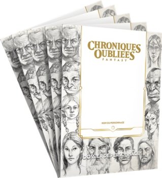 PACK 5 DOSSIERS DE PERSONNAGE - CHRONIQUES OUBLIEES FANTASY 2