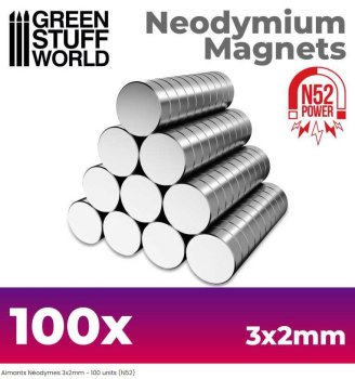 Aimants Néodymes 3x2mm - 100 units (N52)