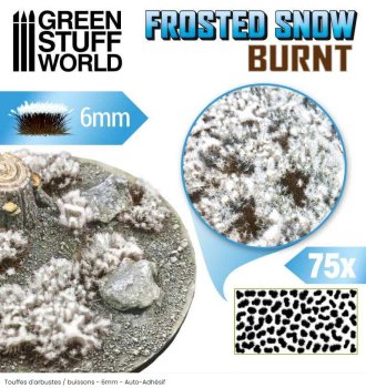 Touffes de Buissons - 6mm - Neige - MARRON BRULE