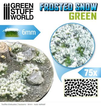 Touffes de Buissons - 6mm - Neige - VERT