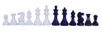 PIECES BLANC/BLEU 76MM STAUNTON