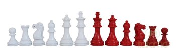 PIECES BLANC/ROUGE 76MM STAUNTON