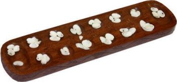 MANCALA COINS RONDS PALISSANDRE (AWALE)