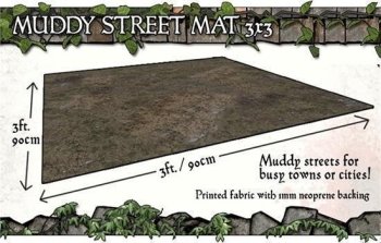 TAPIS DE JEU RUES BOUEUSES 90x90 (MUDDY STREETS GAMING MAT 3X3)