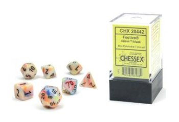 7 DES Mini Polyhedral Festive Circus
