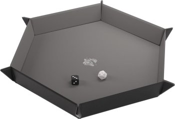 MAGNETIC DICE TRAY HEXAGONAL BLACK/GRAY