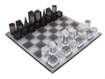 ECHIQUIER + PIECES PLEXIGLASS GRIS