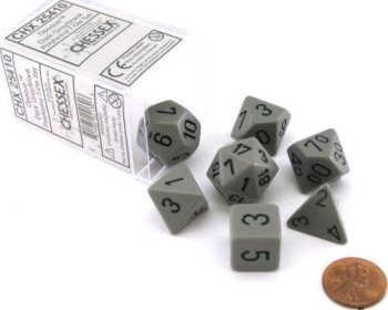 SET DE 7 DES - GRIS/NOIR