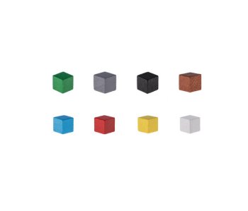 CUBE EN BOIS 10MM COULEUR