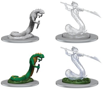 CRITICAL ROLE UNPAINTED MINIATURES : SERPENTFOLK & SERPENTFOLK GHOST