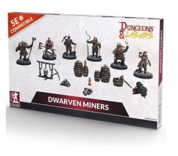DWARVEN MINERS - Dungeons & Lasers - Figurines