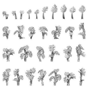 Plantes de Monstera 1:48 - 3D Printed