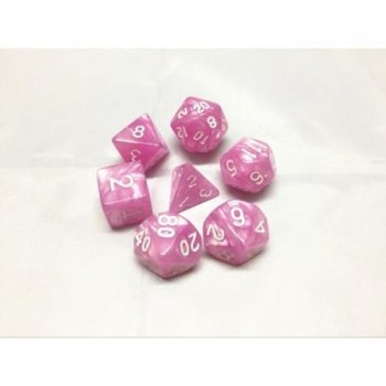 SET DE DES ROSE NACRE