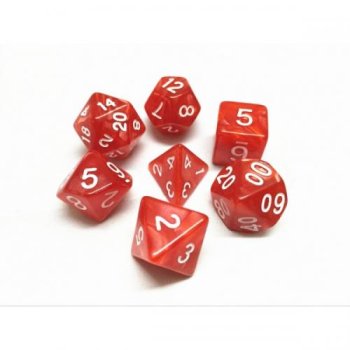 SET DE DES ROUGE NACRE