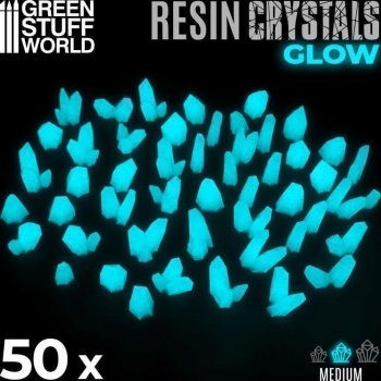 Cristaux de Résine BLEU TURQUOISE GLOW - Moyen
