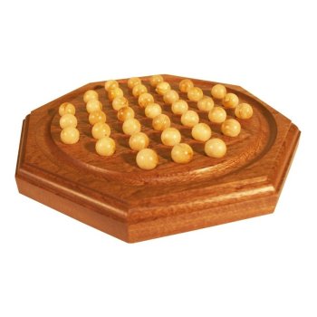 SOLITAIRE OCTOGONAL 22CM Ã&nbsp;37 emplacements + BILLE en BUIS 22MM 