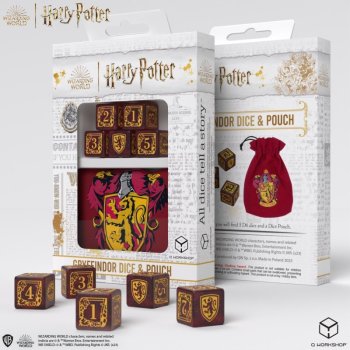 SET DE D6 + SAC A DES HARRY POTTER GRIFFONDOR