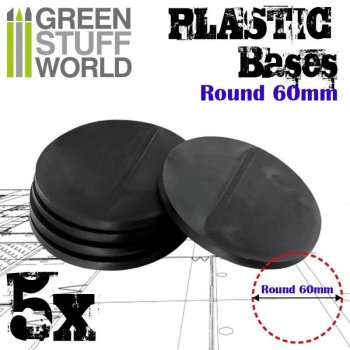 5 Socles Plastiques ROND 60 mm Noir
