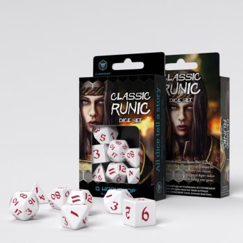 Lot de 7 des- Classic Runic- Blanc et rouge