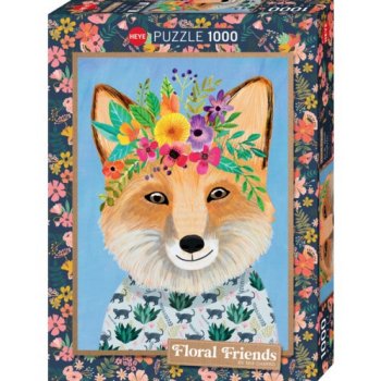 1000P FRIENDLY FOX FLORAL FRIE