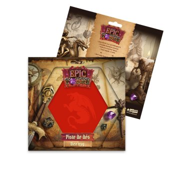 Piste de des - Red Dragon V2 - 19 x 19 cm - Cuir et velours