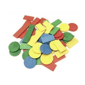 80 PIECES EN BOIS NAIN JAUNE