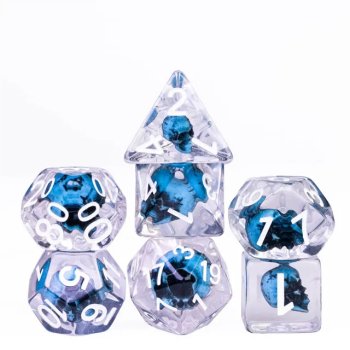 Lot de 7 des resine gamme Insert - en boite - Crane bleu