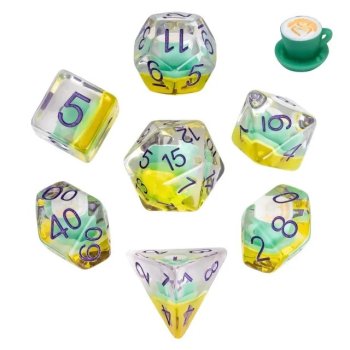 LOT DE 7 DES RESINE CAFE